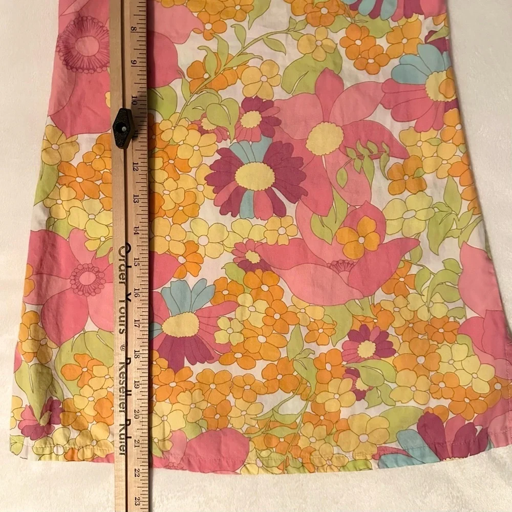 Vintage 2003 Gymboree Sunshine Daydream Retro Flower Tank Dress Girls 5 pink